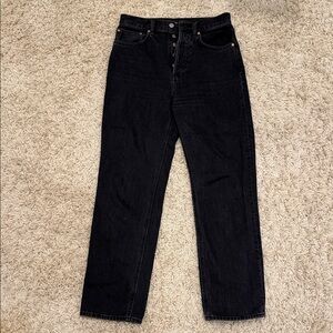 Aritzia Denim Forum high rise straight Jeans in Black